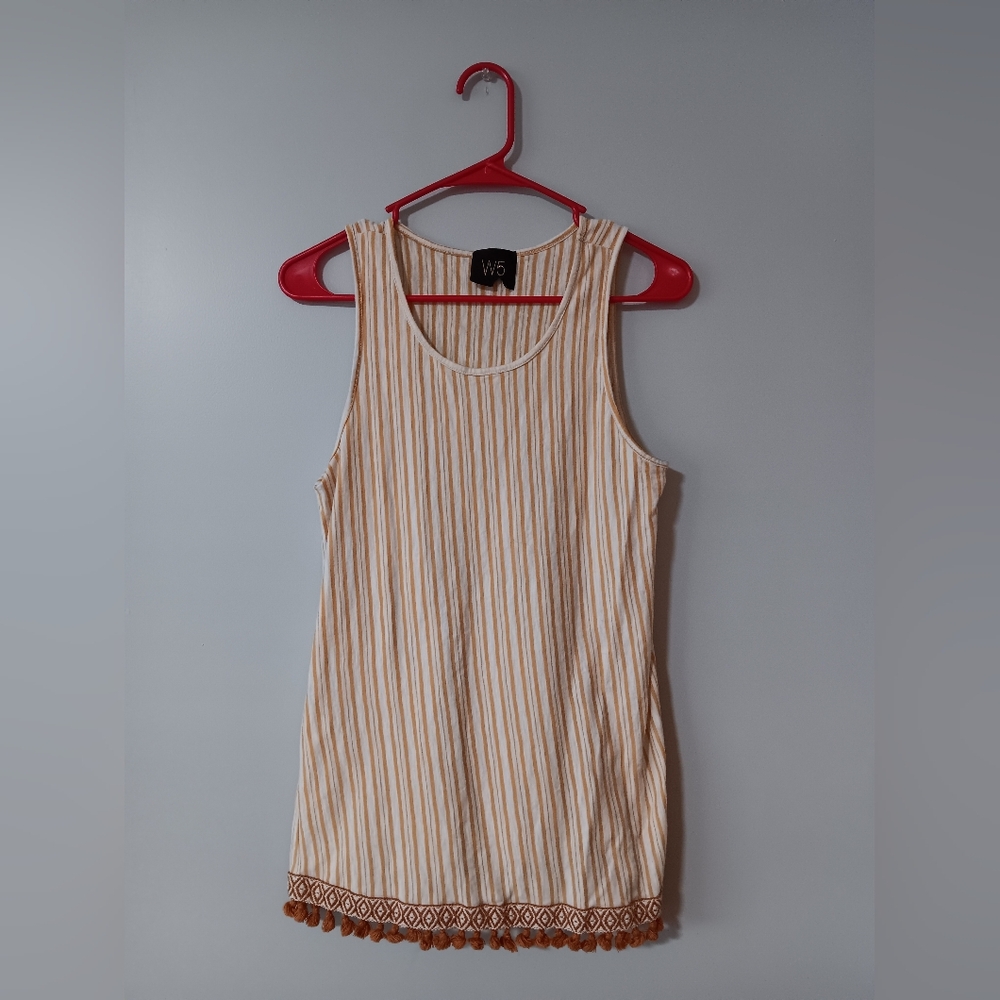 W5 Striped Tassled Tank Top